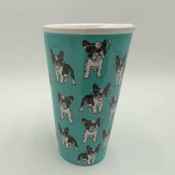 clair de lune Porcelain French Bulldog Travel 12 oz Mug - Picture 5 of 10